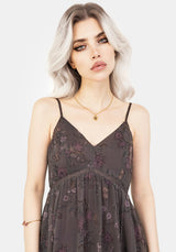 Arnora Chiffon Spitze Insert Cami Midaxi Kleid