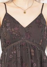 Arnora Chiffon Spitze Insert Cami Midaxi Kleid
