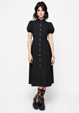 Despair Baumwolle Thistle Bestickt Knopf Hoch Midaxi Kleid
