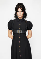 Despair Baumwolle Thistle Bestickt Knopf Hoch Midaxi Kleid