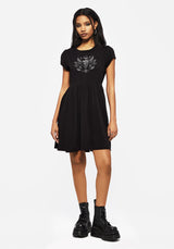 Mystify Bestickt Skater Mini Kleid