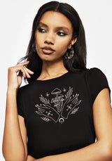 Mystify Bestickt Skater Mini Kleid