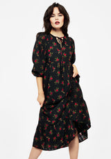 Darcey Blumenmuster Druck Chiffon Midaxi-Kleid Kleid