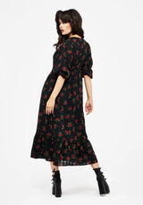 Darcey Blumenmuster Druck Chiffon Midaxi-Kleid Kleid