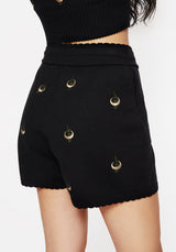 Liana Mond Blatt Bestickt Gestrickt Shorts