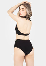 Copia Blumenmuster Bestickt Neckholder Bikini Top