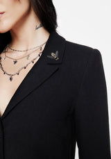 Chloris Bestickt Langschnitt Blazer