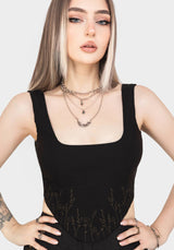 Helena Bestickt Korsett Top
