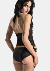Ruin Fern Bedruckt Bikini Bottom - Brown