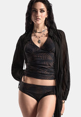 Ruin Fern Bedruckt Bikini Bottom - Brown