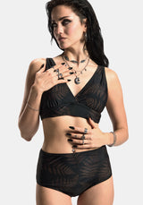 Ruin Fern Bedruckt Bikini Kurz - Brown
