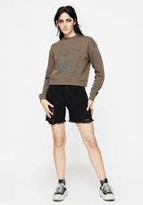 Galerina Grafik Druck Baumwolle Sweatshirt