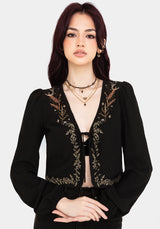 Abellona Bestickt Krawatte Vorderseite Bluse