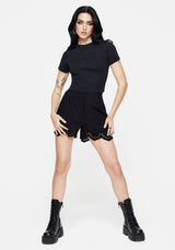 Christina Baumwolle Schnitt Raus Detail Washed T-Shirt