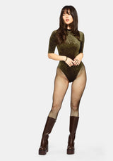 Thornshade Hoch Hals Velours Body