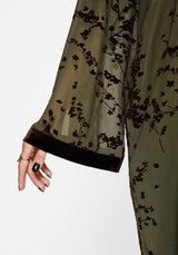 Jael Beflockt Langschnitt Mesh Kimono