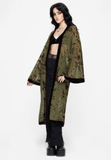 Jael Beflockt Langschnitt Mesh Kimono