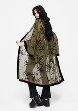 Jael Beflockt Langschnitt Mesh Kimono
