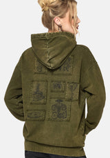 Sira Oversize Applikation Flicken Kapuzenshirt