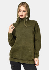 Sira Oversize Applikation Flicken Kapuzenshirt