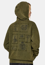 Sira Oversize Applikation Flicken Kapuzenshirt