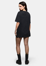 Blake Spitze Oversize Grafik T-Shirt