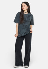 Zora Stud Oversized Kurzarm T-Hemd