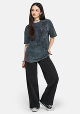 Zora Stud Oversized Kurzarm T-Hemd