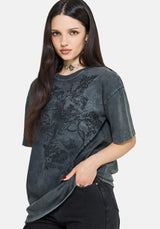 Zora Stud Oversized Kurzarm T-Hemd