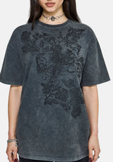 Zora Stud Oversized Kurzarm T-Hemd