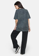 Zora Stud Oversized Kurzarm T-Hemd