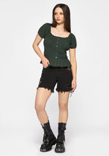 Elio Crinkle Embroidered Top