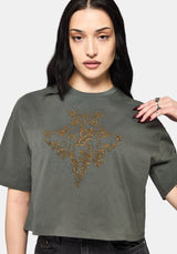 Saski Dorn Kastenförmig Kurz T-Shirt
