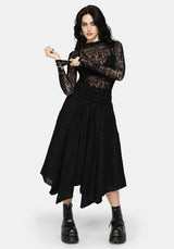Ashes & Words Flocked Ruche Mesh Top