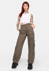 Ophidian Snake Embroidered Cargo Trousers