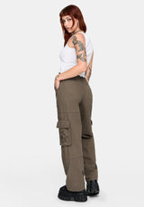 Ophidian Snake Embroidered Cargo Trousers