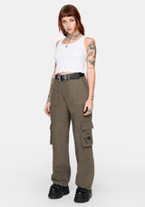 Ophidian Snake Embroidered Cargo Trousers