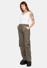 Ophidian Snake Embroidered Cargo Trousers