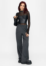 Nightingale Nadelstreifen Weites Bein Hose