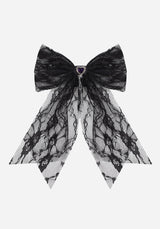 Melanie Heart Lace Hair Bow
