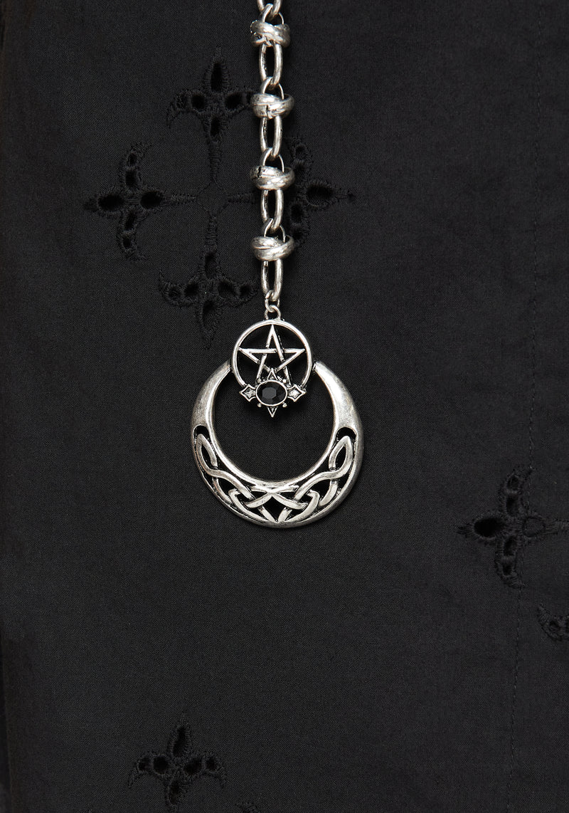 Druantia Pentagramm Mond Kette Gürtel