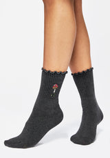 Morchella Bestickt Pilz Socken