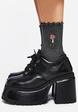 Morchella Bestickt Pilz Socken
