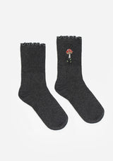 Morchella Bestickt Pilz Socken