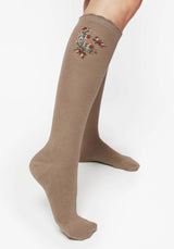 Lilia Bestickt Blumenmuster Socken
