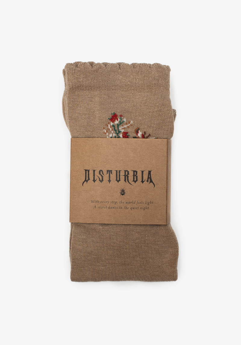 Lilia Bestickt Blumenmuster Socken
