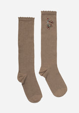 Lilia Bestickt Blumenmuster Socken