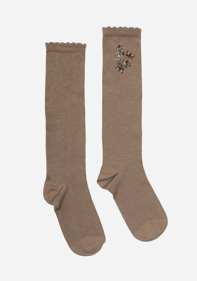 Lilia Bestickt Blumenmuster Socken