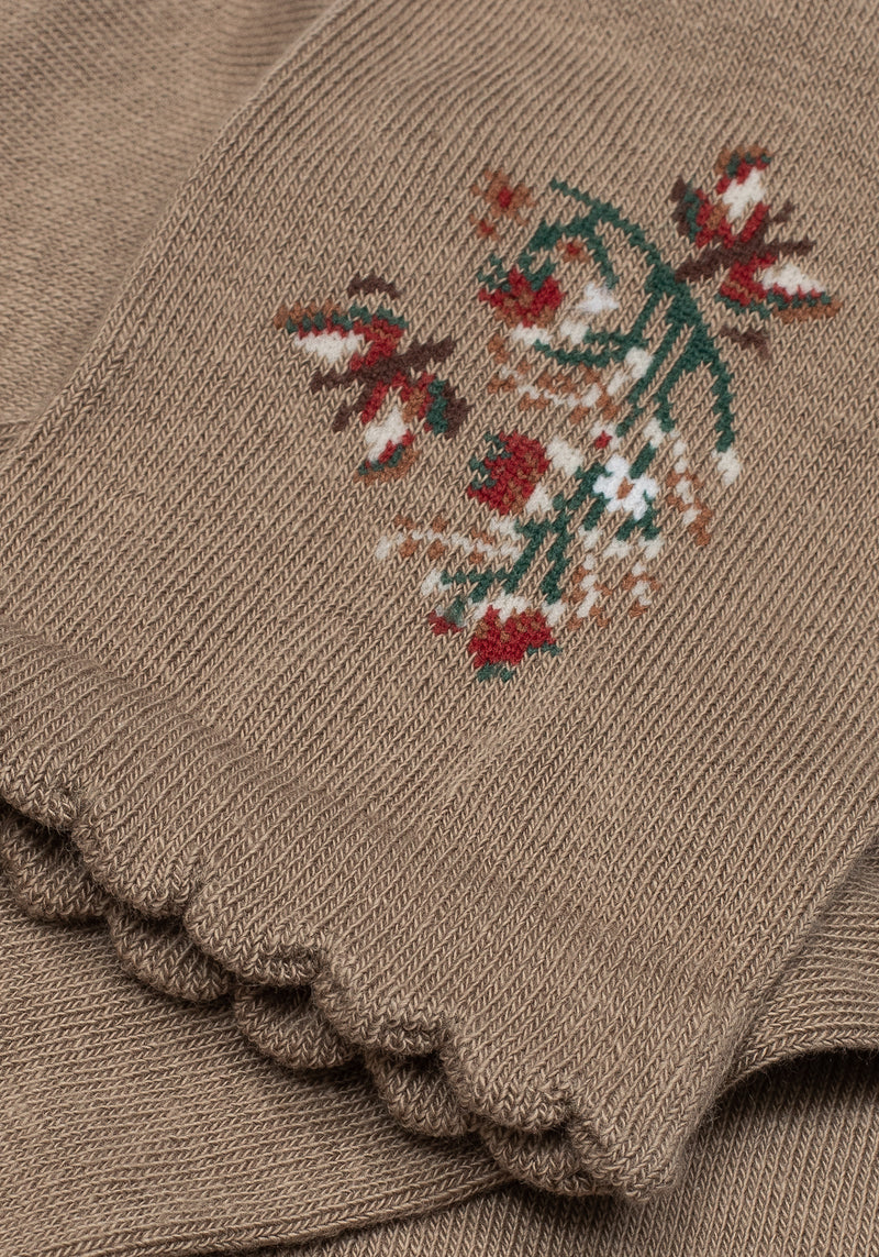Lilia Bestickt Blumenmuster Socken