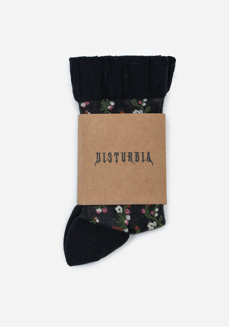 Everblooming Blumenmuster Mesh Socken